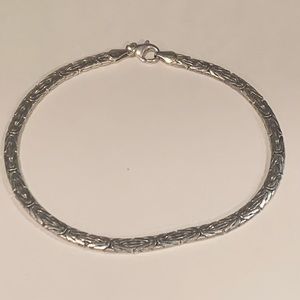 Byzantine Bracelet/Ankle Bracelet Set in SS